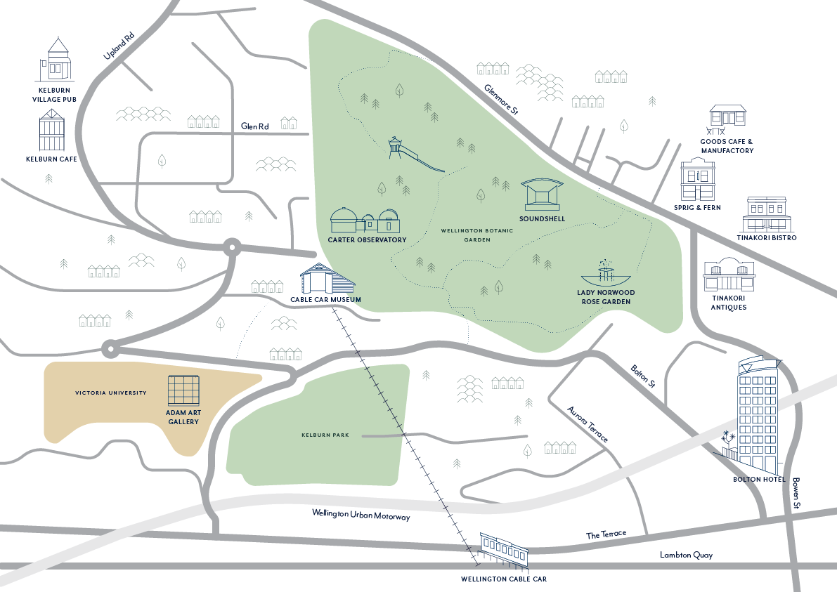 Wellington Cable Car Map